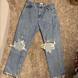 straight leg mom jeans